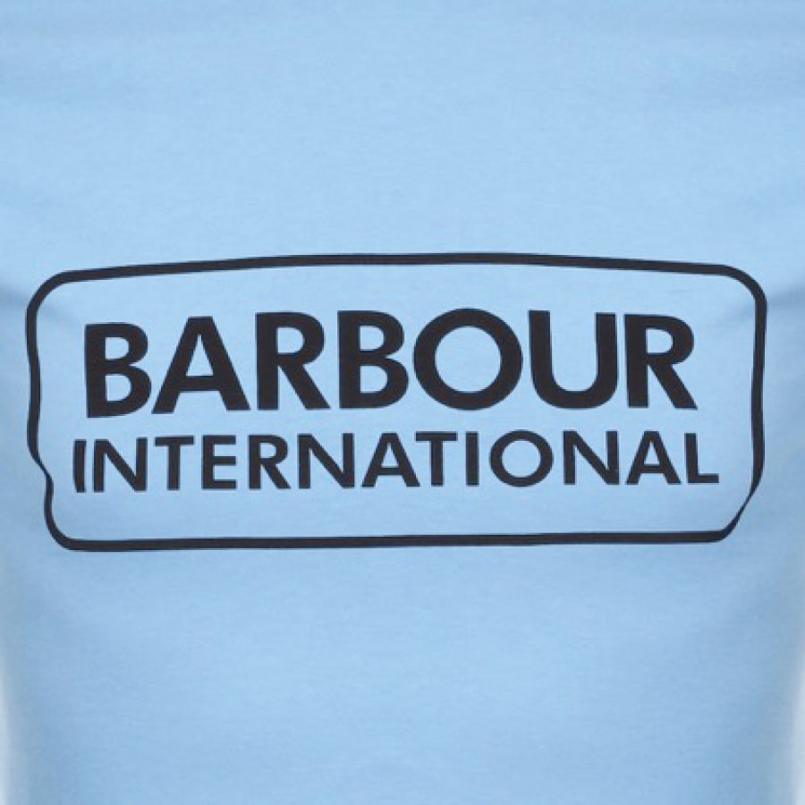 Alternative Image for ProductBarbour International Large Logo T Shirt Blue3